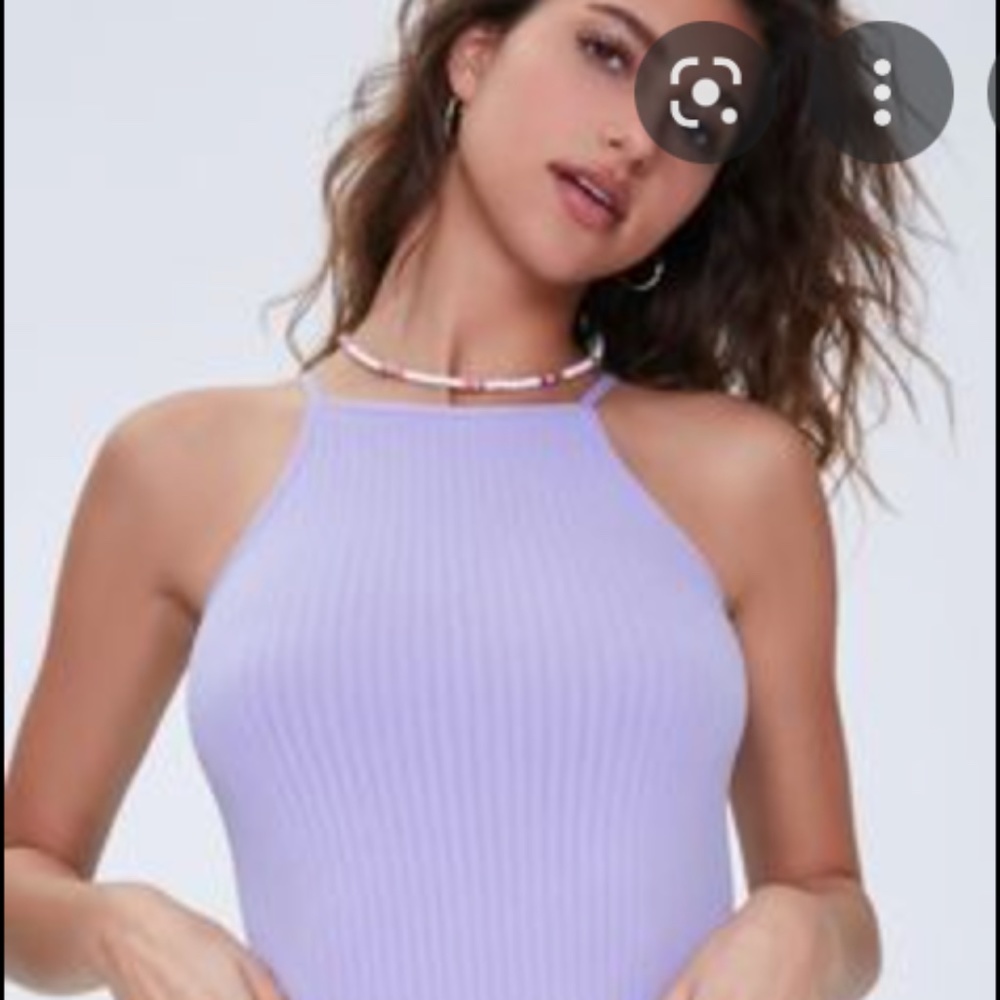 High-Neck Ribbed Crop top